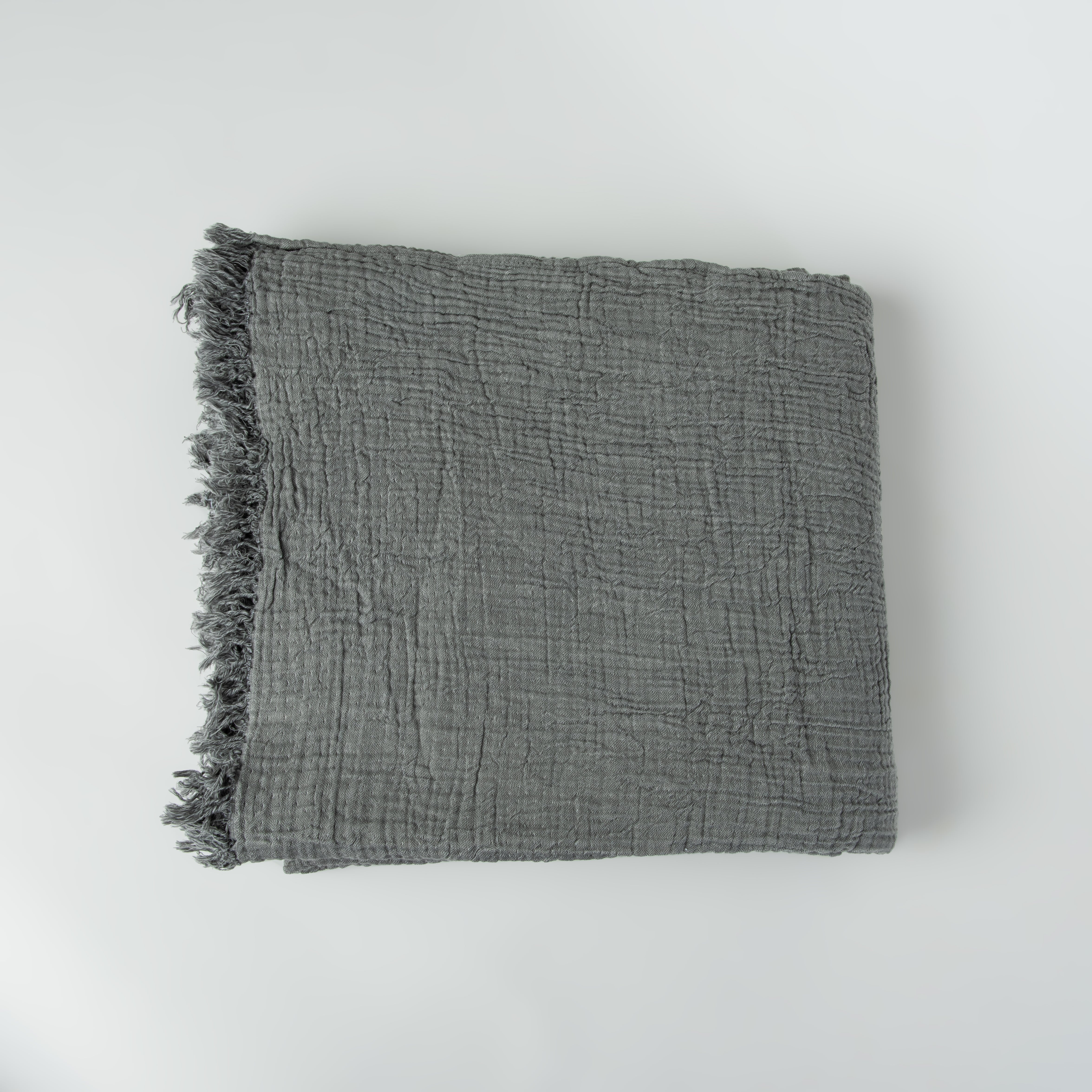 Joy | Four Layered Crinkle Muslin Bed Cover