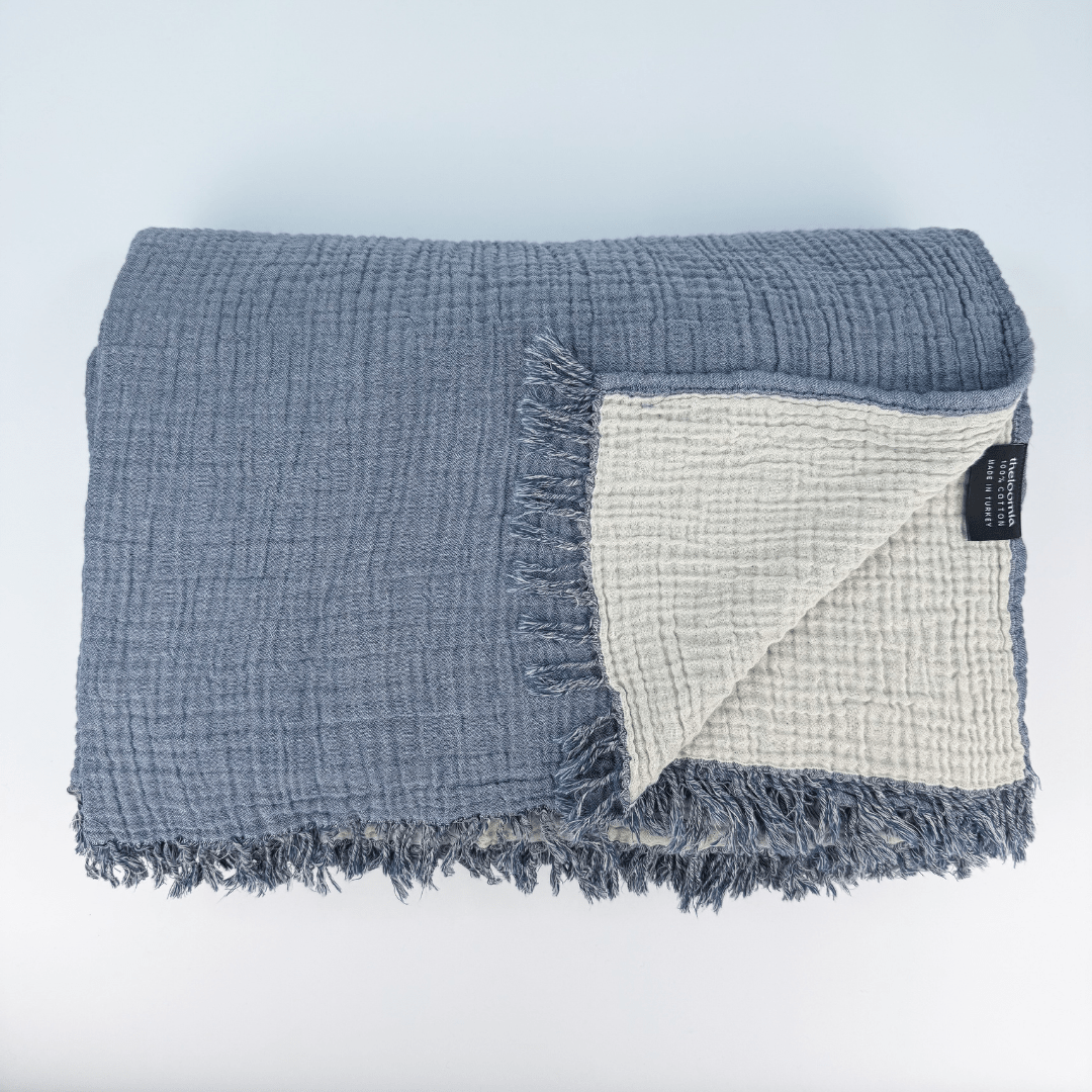 Joy |  Four Layered Crinkle Muslin Bed Cover