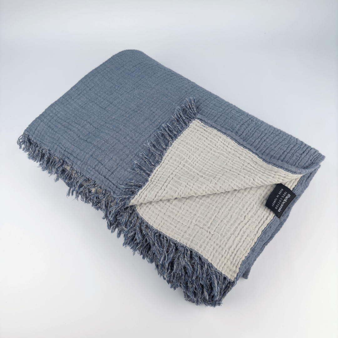 Joy |  Four Layered Crinkle Muslin Bed Cover