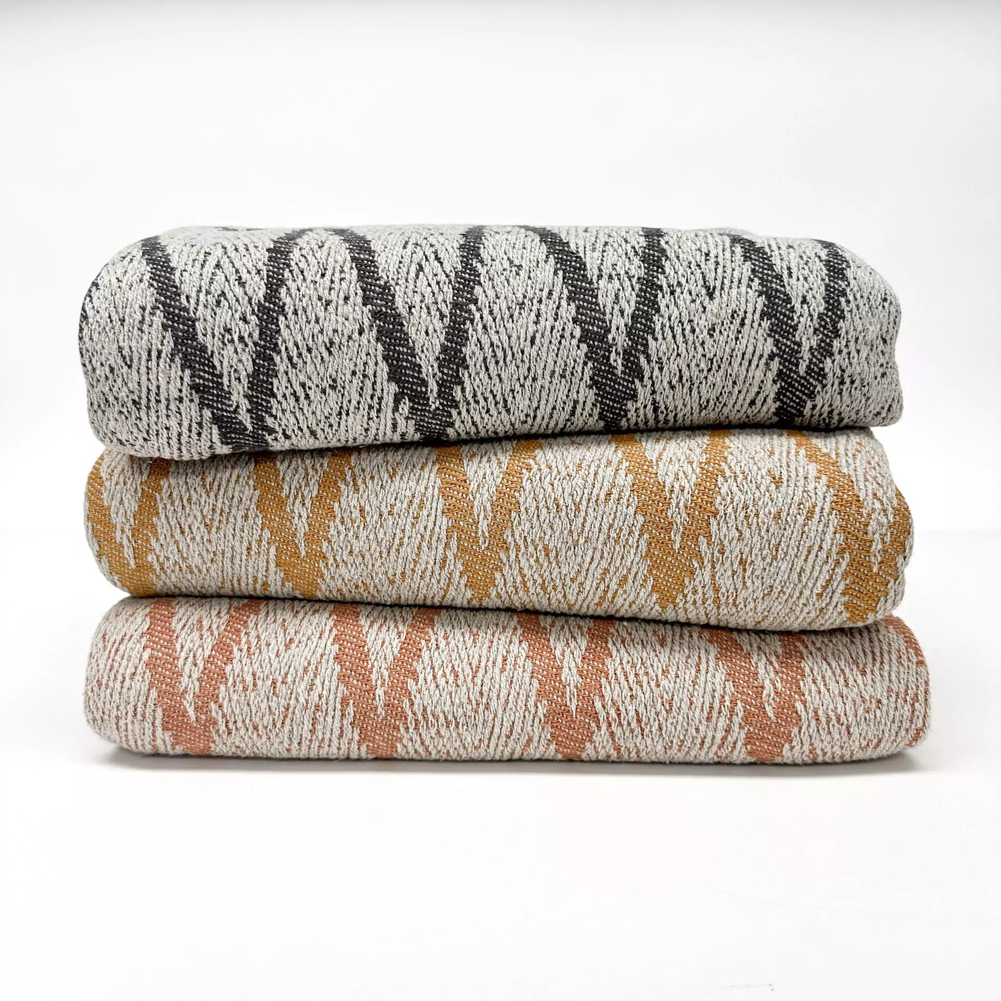 Fahri Zig Zag Pattern Turkish Throw Blanket