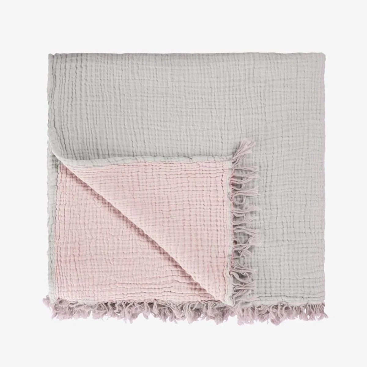Joy |  Four Layered Crinkle Muslin Bed Cover
