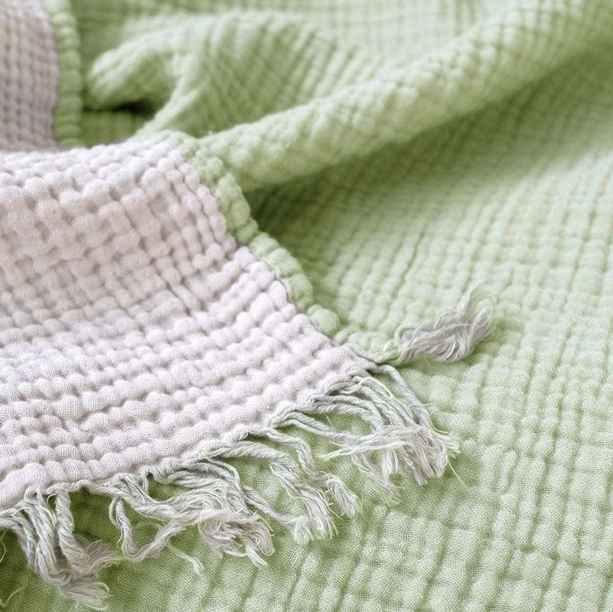 Joy |  Four Layered Crinkle Muslin Bed Cover