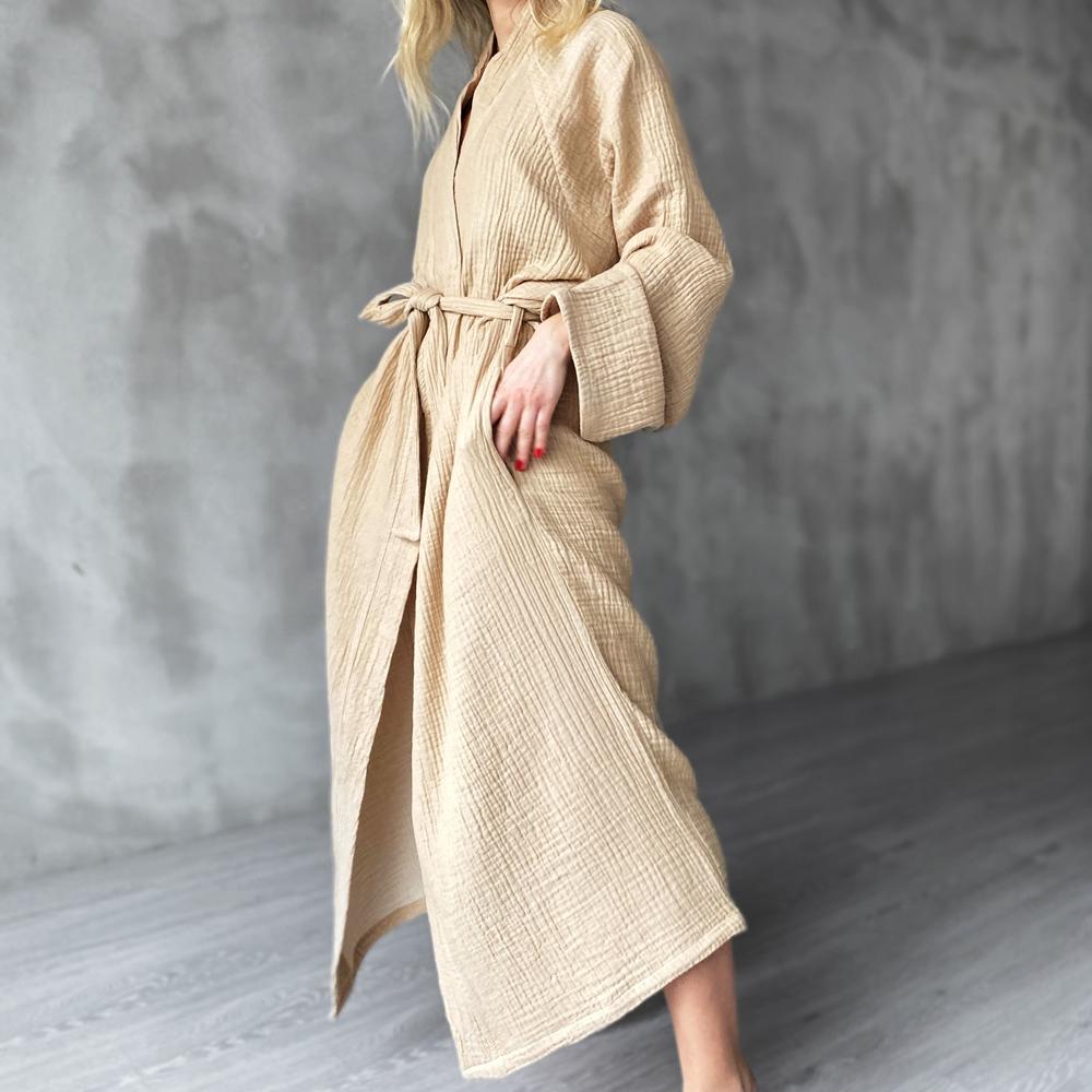 Joy 4- Layered Kimono Robe - 100% Turkish Cotton