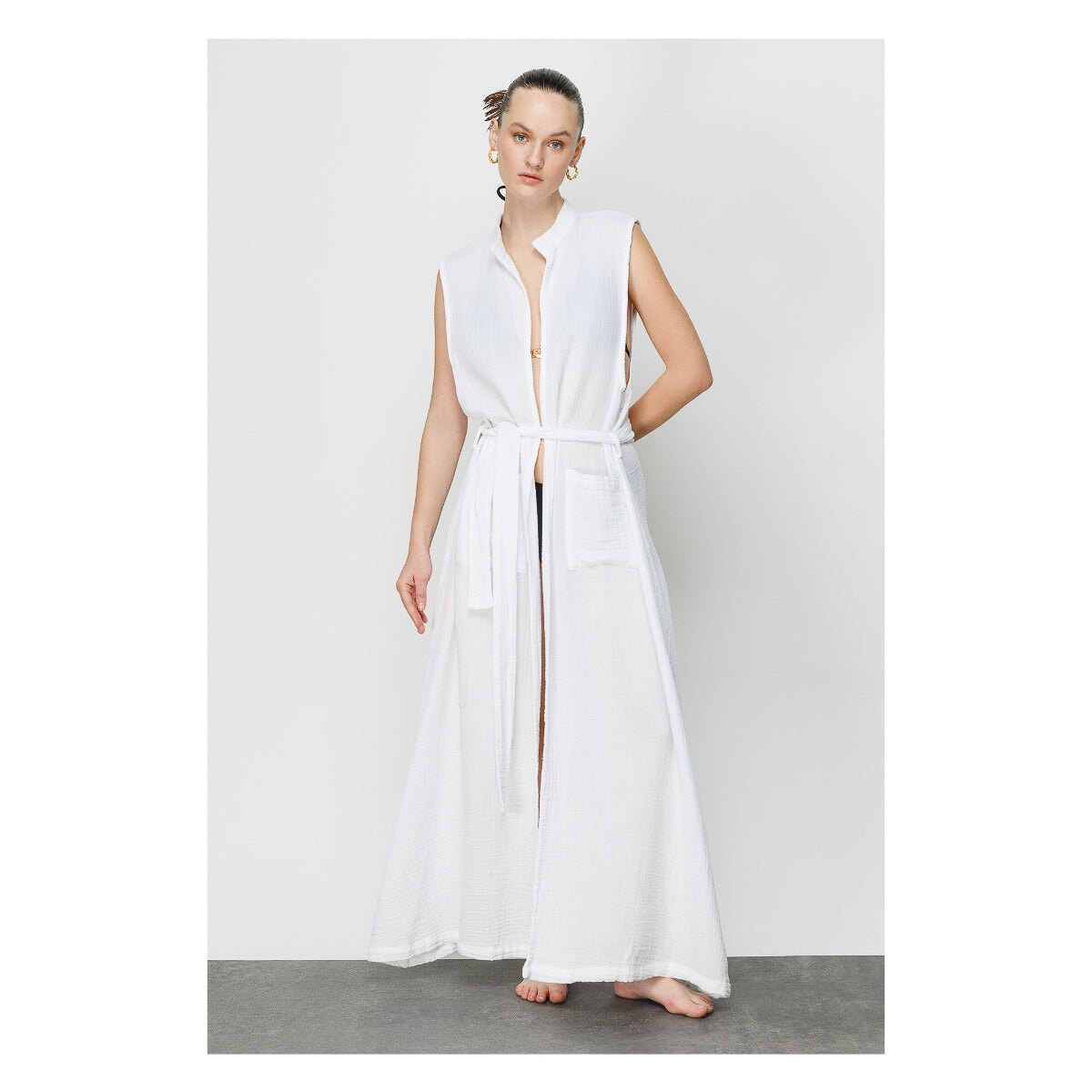 Manuela Sleeveless Kimono and Beach Cover Up