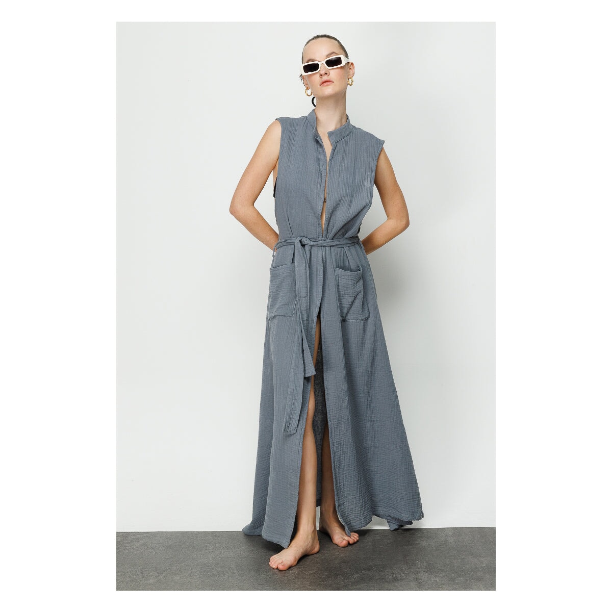 Manuela Sleeveless Kimono and Beach Cover Up