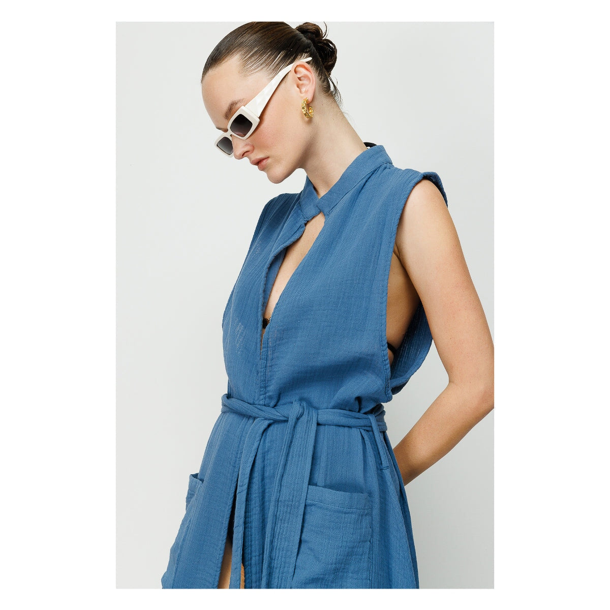 Manuela Sleeveless Kimono and Beach Cover Up