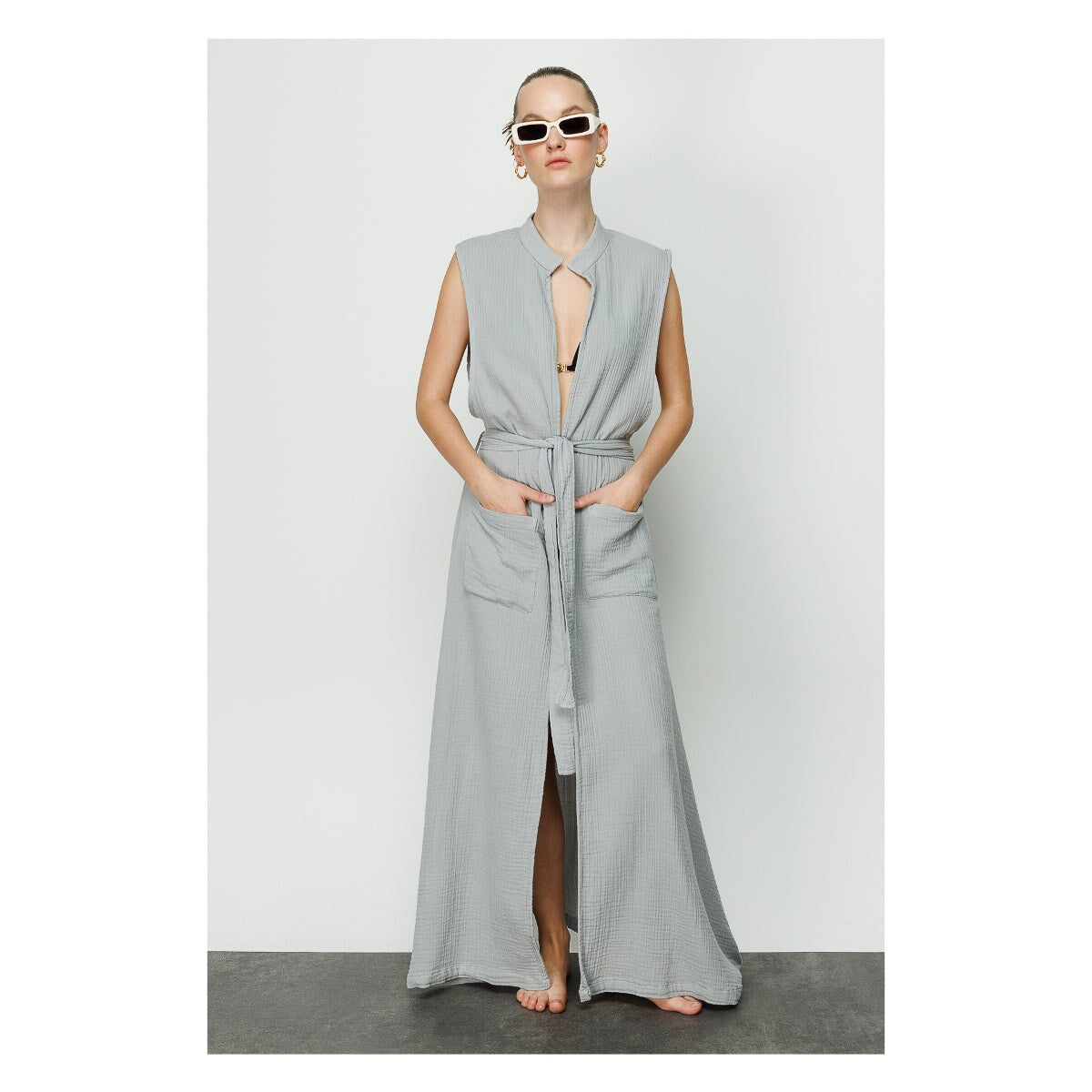 Manuela Sleeveless Kimono and Beach Cover Up