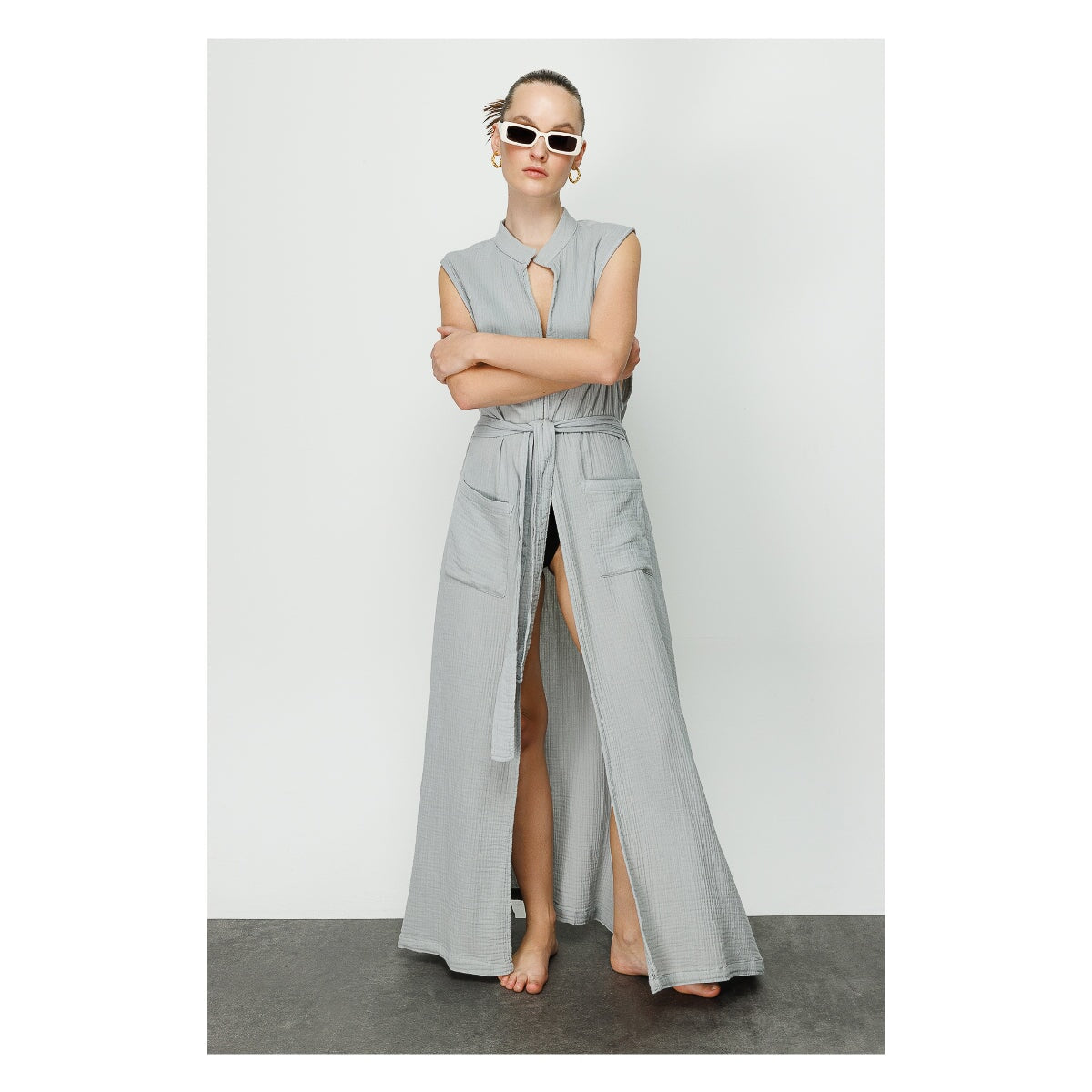 Manuela Sleeveless Kimono and Beach Cover Up