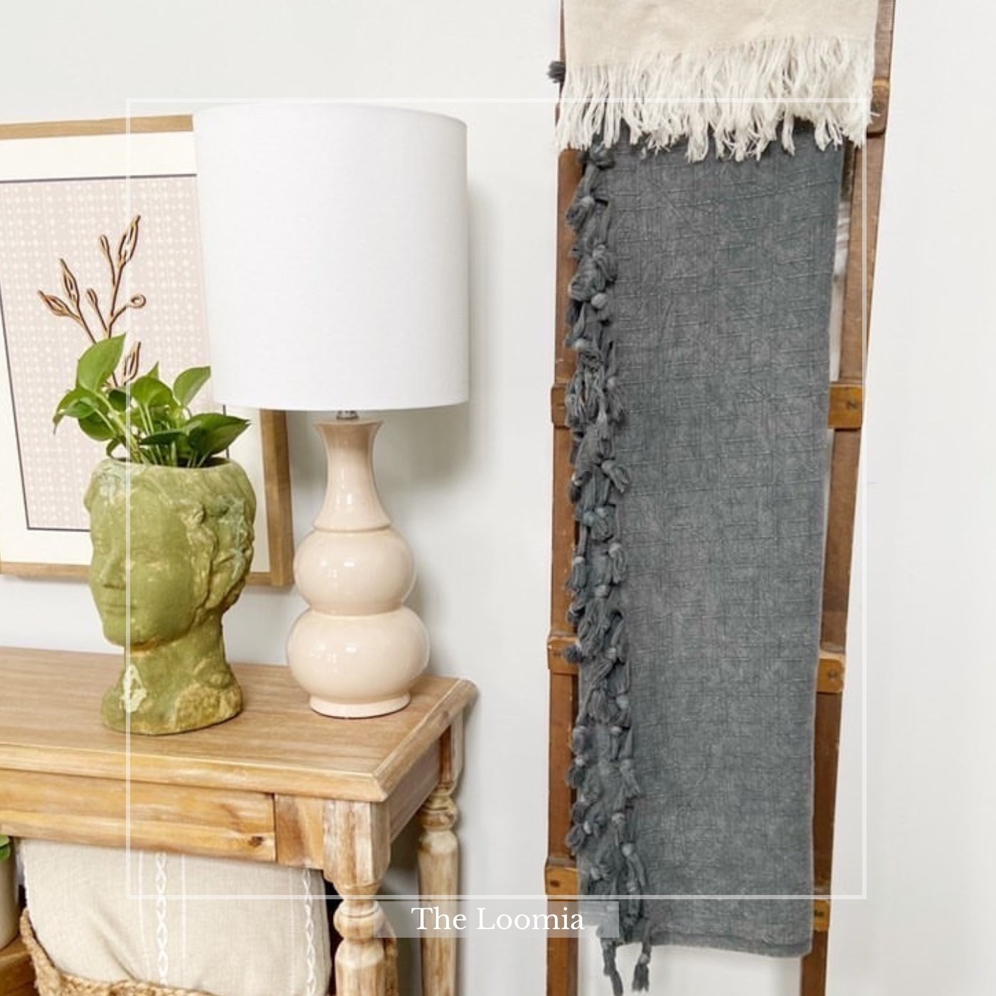 Kimi Stonewashed 100% Turkish Cotton Throw-Blanket