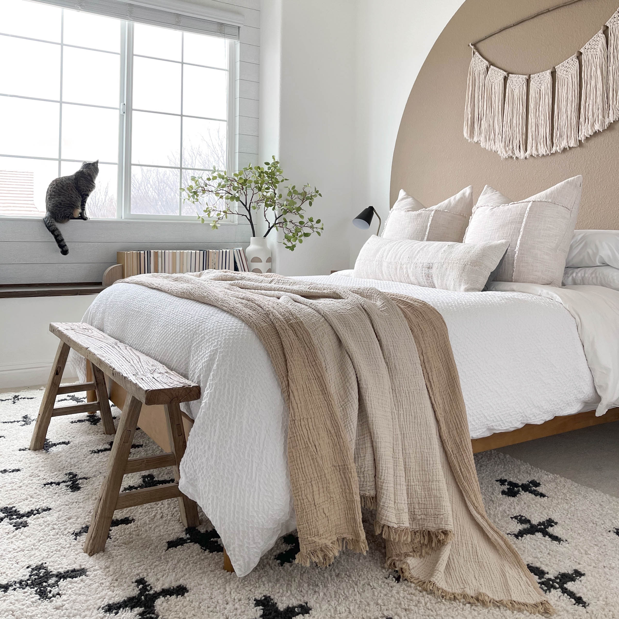 Joy |  Four Layered Crinkle Muslin Bed Cover
