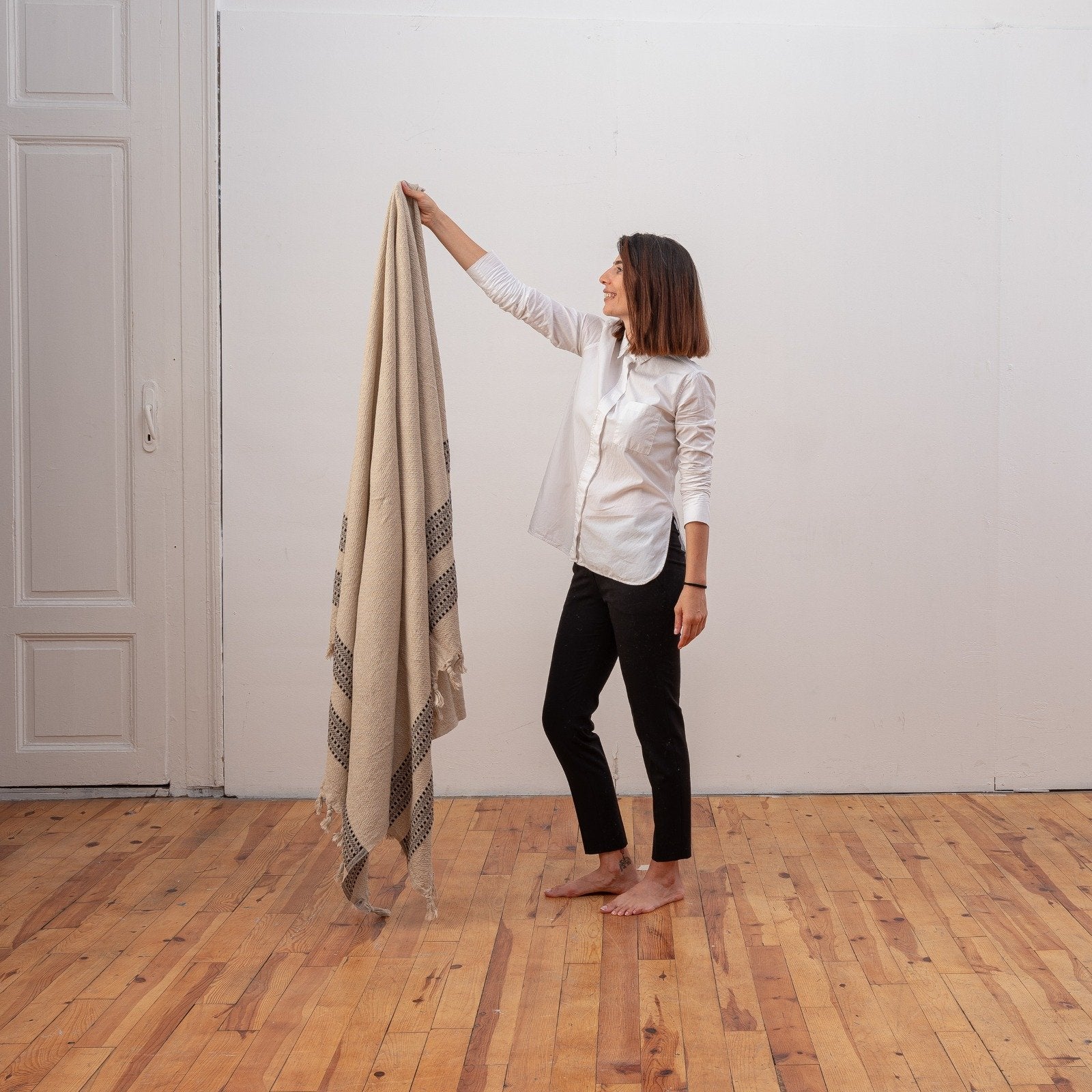 Farida | Linen and Turkish Cotton Throw Blanket