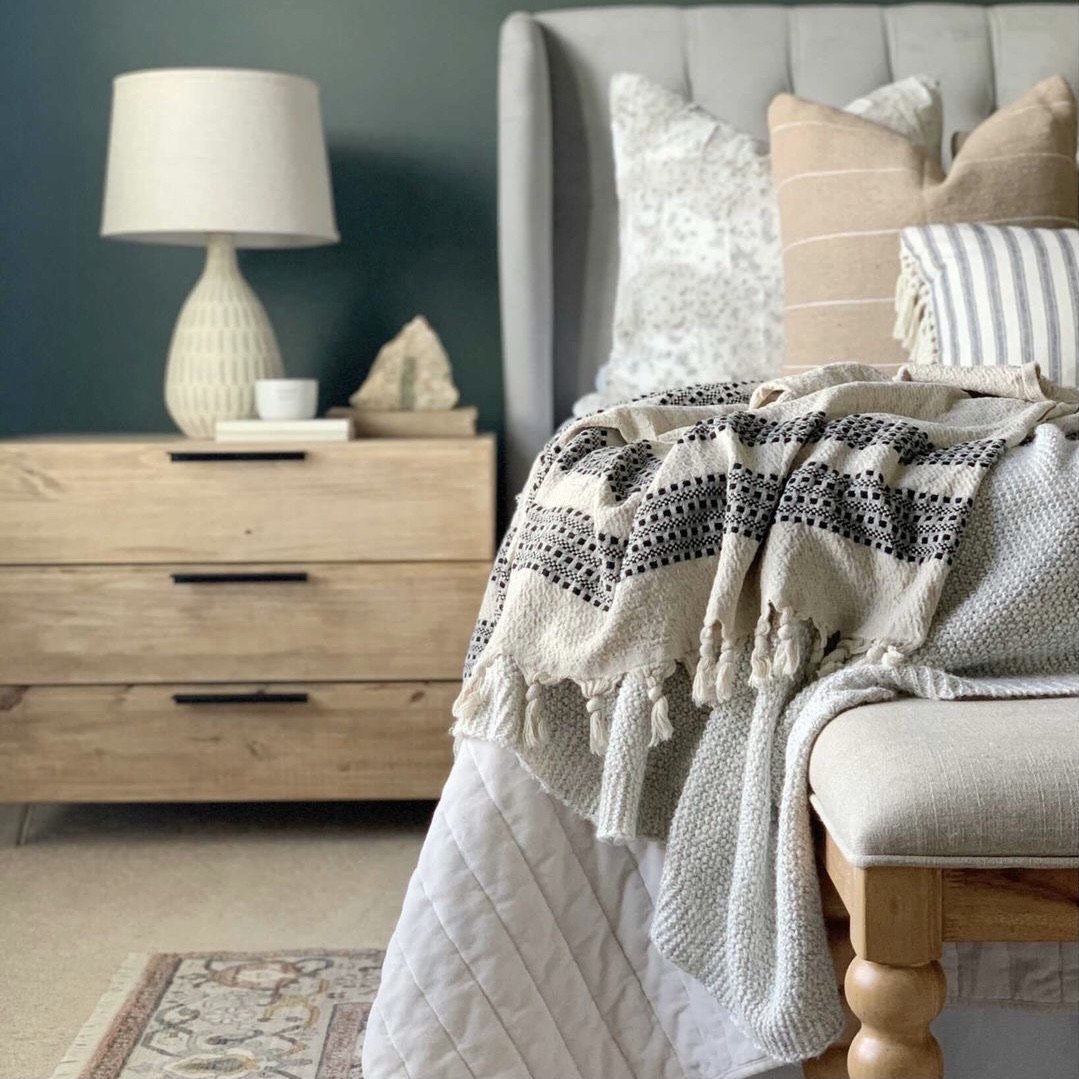 Farida | Linen and Turkish Cotton Throw Blanket